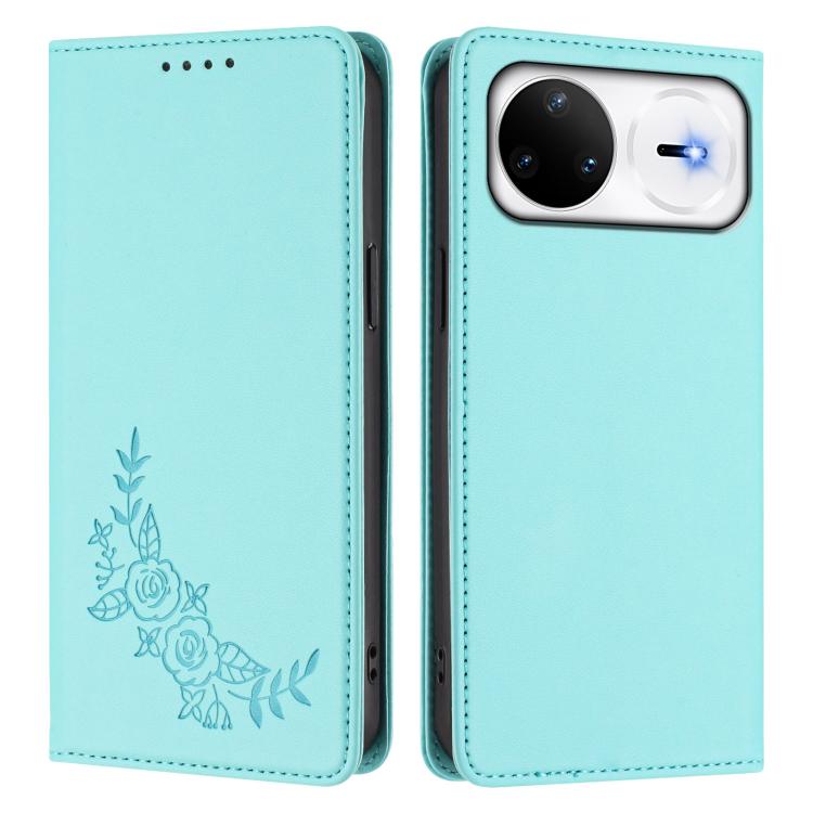 For Huawei nova 15 Pro / nova 15 Ultra Peony Embossed Magnetic RFID Vegan Leather Phone Case
