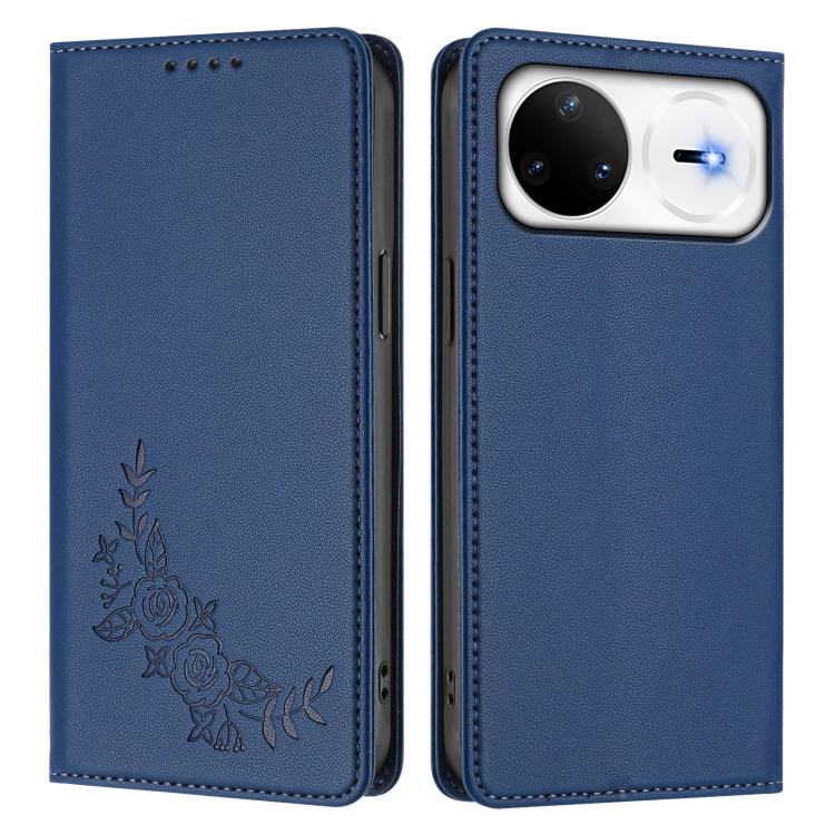 For Huawei nova 15 Pro / nova 15 Ultra Peony Embossed Magnetic RFID Vegan Leather Phone Case