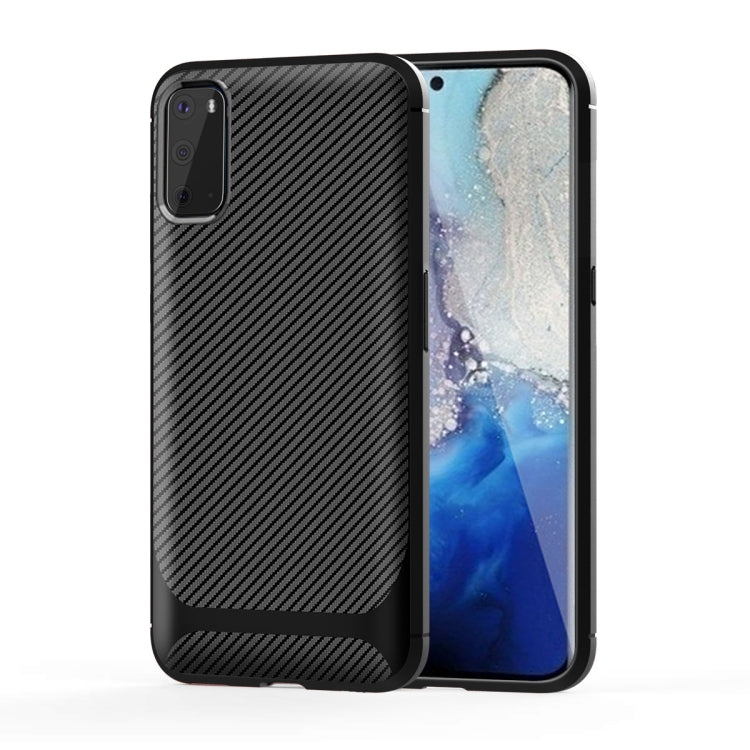 For Samsung Galaxy Note20 Carbon Fiber Texture Shockproof TPU Protective Case