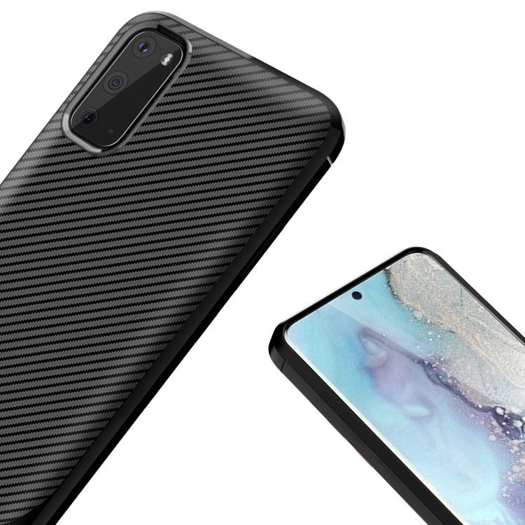 For Samsung Galaxy Note20 Carbon Fiber Texture Shockproof TPU Protective Case
