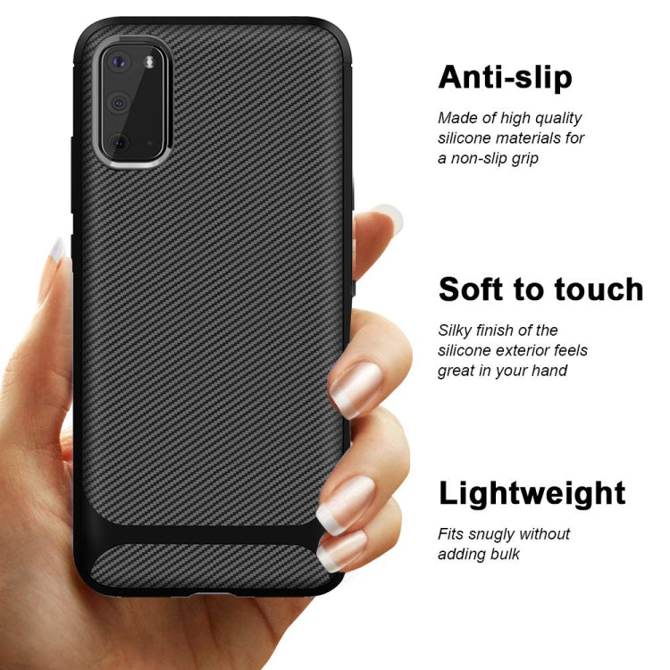 For Samsung Galaxy Note20 Carbon Fiber Texture Shockproof TPU Protective Case