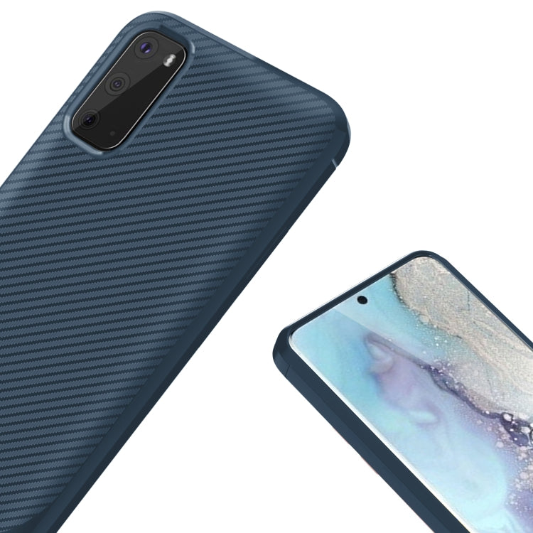 For Samsung Galaxy Note20 Carbon Fiber Texture Shockproof TPU Protective Case
