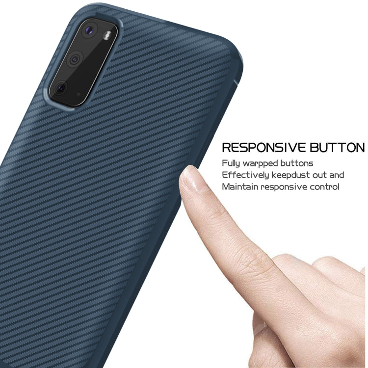 For Samsung Galaxy Note20 Carbon Fiber Texture Shockproof TPU Protective Case