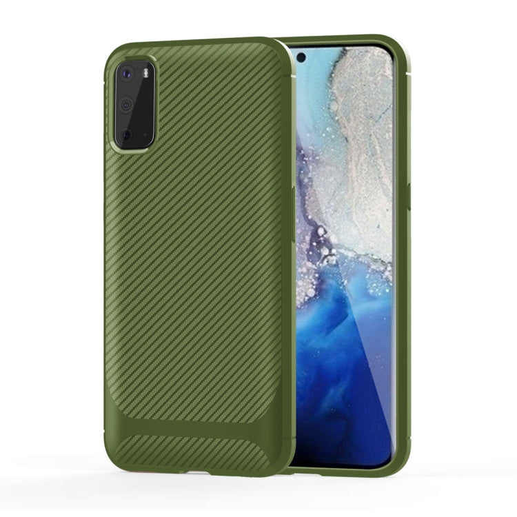 For Samsung Galaxy Note20 Carbon Fiber Texture Shockproof TPU Protective Case
