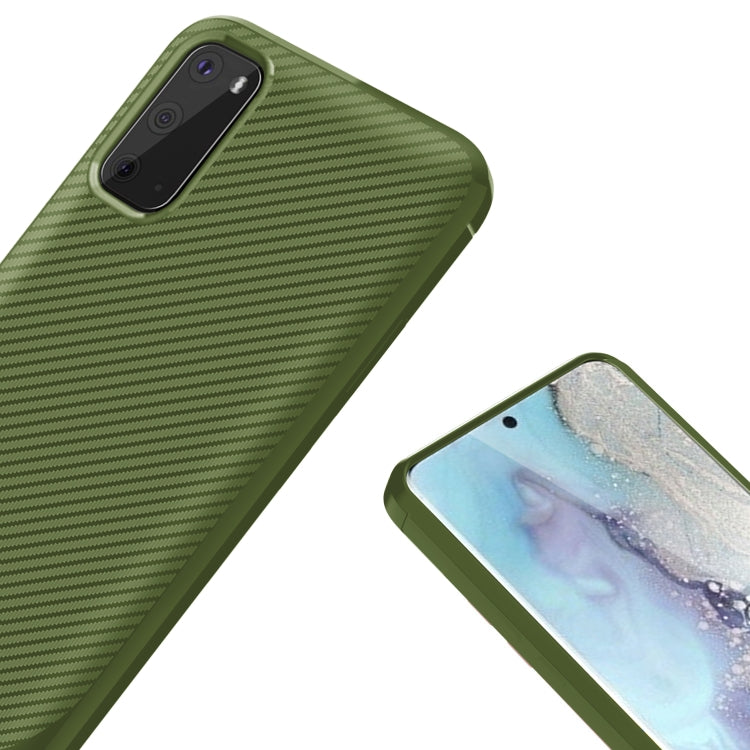 For Samsung Galaxy Note20 Carbon Fiber Texture Shockproof TPU Protective Case