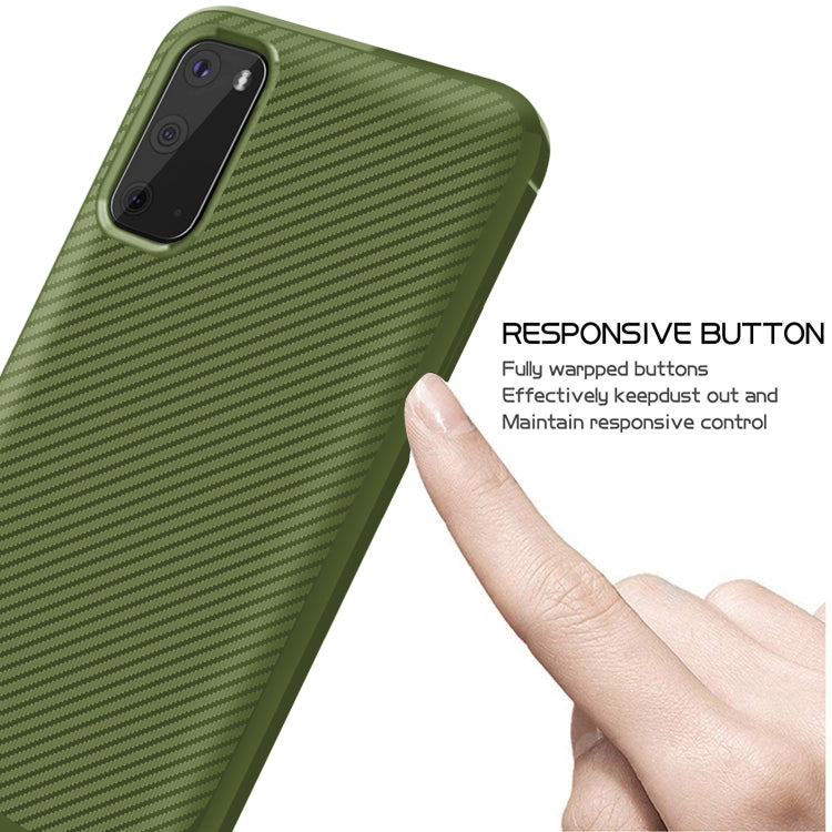 For Samsung Galaxy Note20 Carbon Fiber Texture Shockproof TPU Protective Case