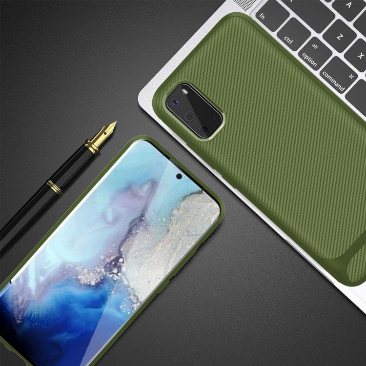 For Samsung Galaxy Note20 Carbon Fiber Texture Shockproof TPU Protective Case
