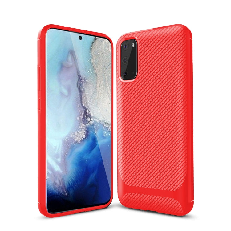 For Samsung Galaxy Note20 Ultra Carbon Fiber Texture Shockproof TPU Protective Case