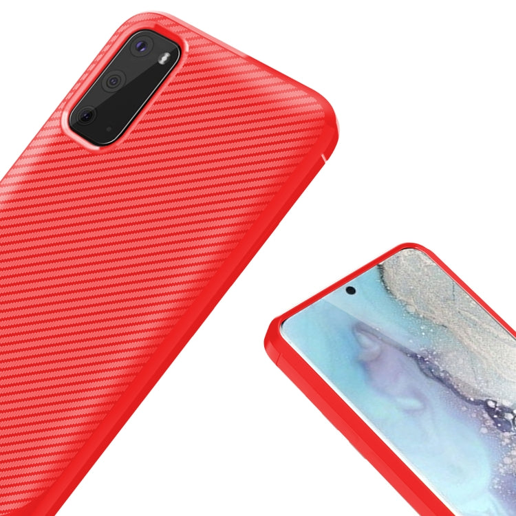 For Samsung Galaxy Note20 Ultra Carbon Fiber Texture Shockproof TPU Protective Case