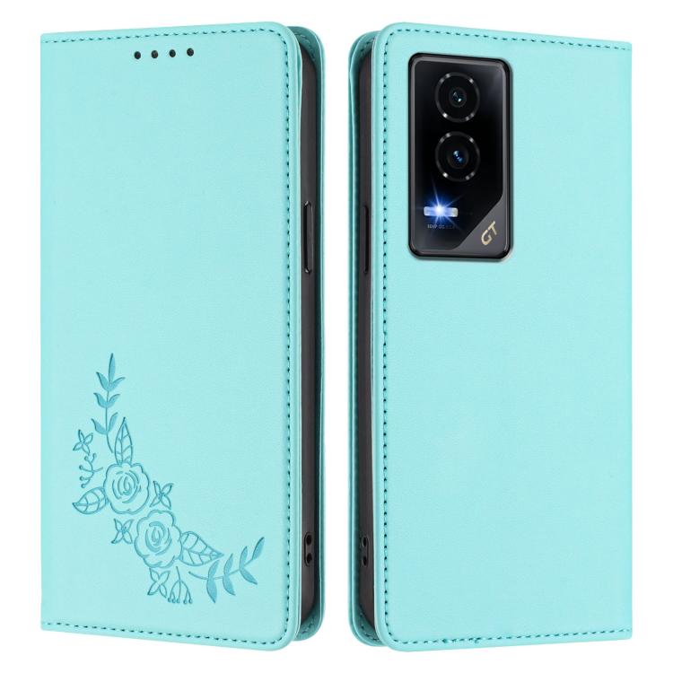 For Honor GT Peony Embossed Magnetic RFID Vegan Leather Phone Case