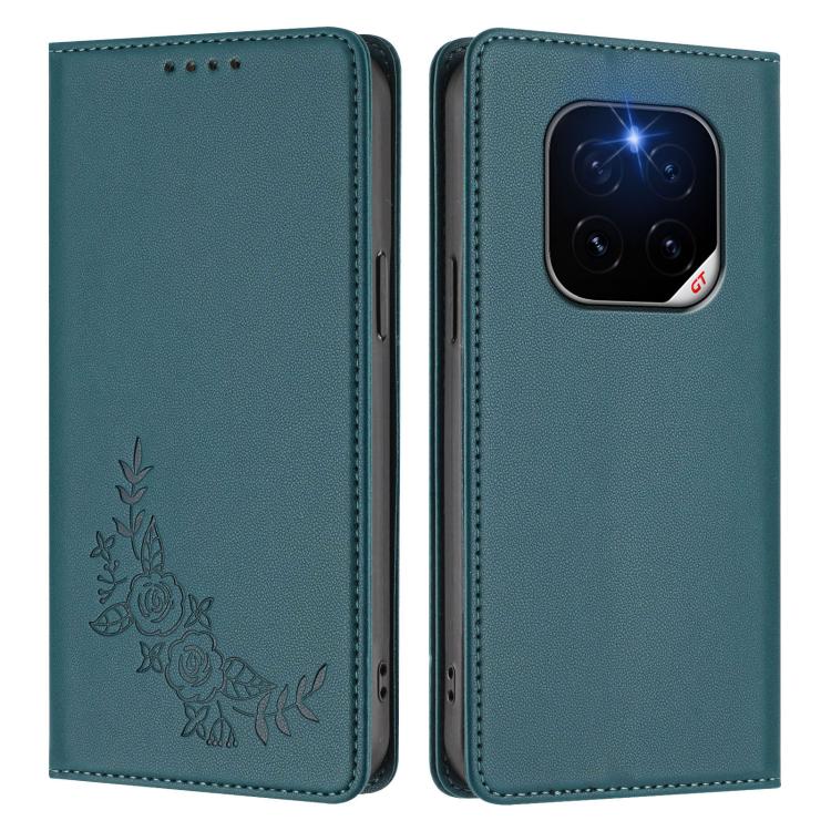For Honor GT Pro Peony Embossed Magnetic RFID Vegan Leather Phone Case