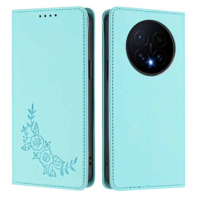 For Honor Magic8 Peony Embossed Magnetic RFID Vegan Leather Phone Case