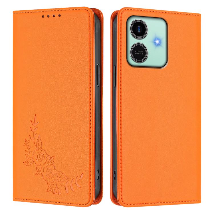 For Honor Play10 4G Peony Embossed Magnetic RFID Vegan Leather Phone Case