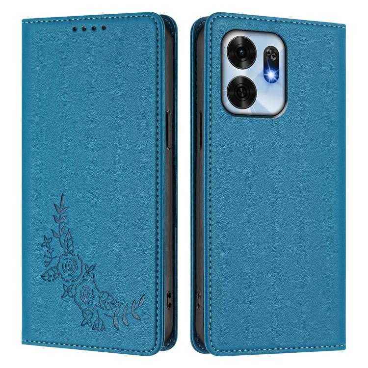 For Honor X6d 5G / Play 60A 5G Peony Embossed Magnetic RFID Vegan Leather Phone Case