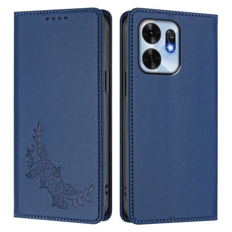 For Honor X6d 5G / Play 60A 5G Peony Embossed Magnetic RFID Vegan Leather Phone Case