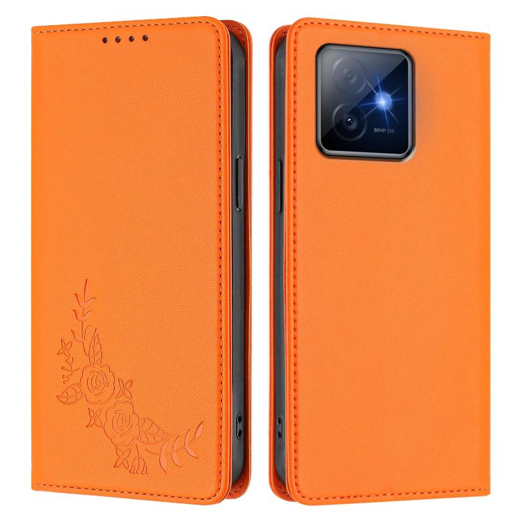 For Honor X60 GT Peony Embossed Magnetic RFID Vegan Leather Phone Case
