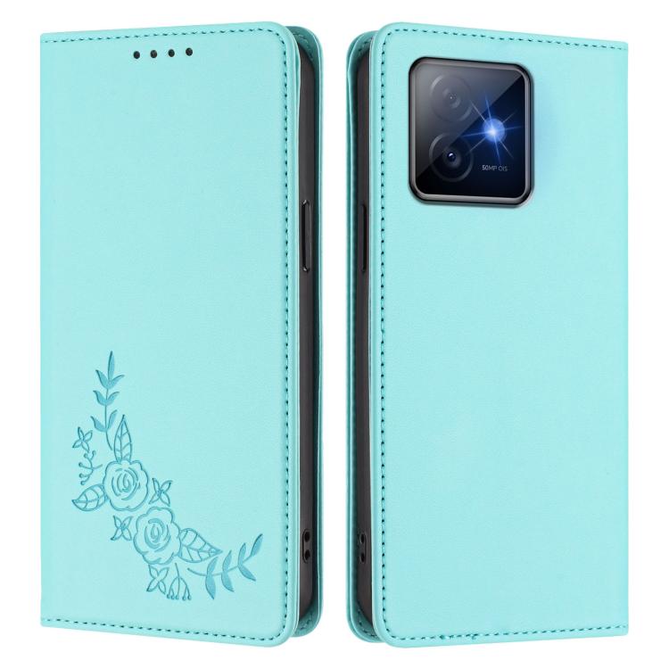 For Honor X60 GT Peony Embossed Magnetic RFID Vegan Leather Phone Case