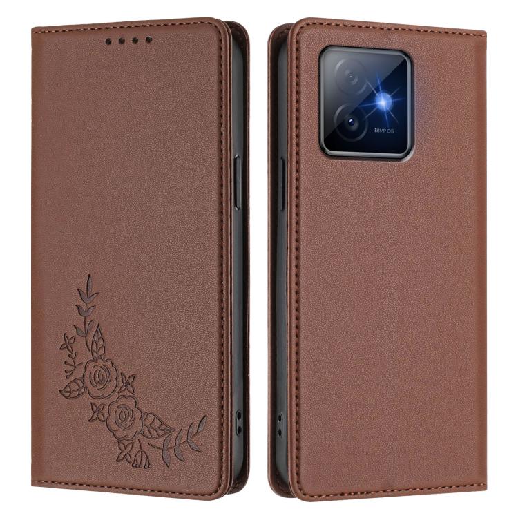 For Honor X60 GT Peony Embossed Magnetic RFID Vegan Leather Phone Case