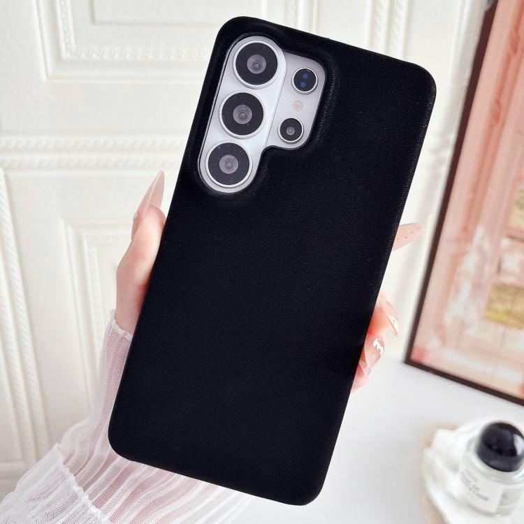 For Samsung Galaxy S26 Ultra 5G Matte Velvet Finish PC + Vegan Leather Phone Case