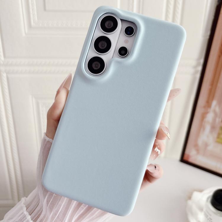 For Samsung Galaxy S26 Ultra 5G Matte Velvet Finish PC + Vegan Leather Phone Case