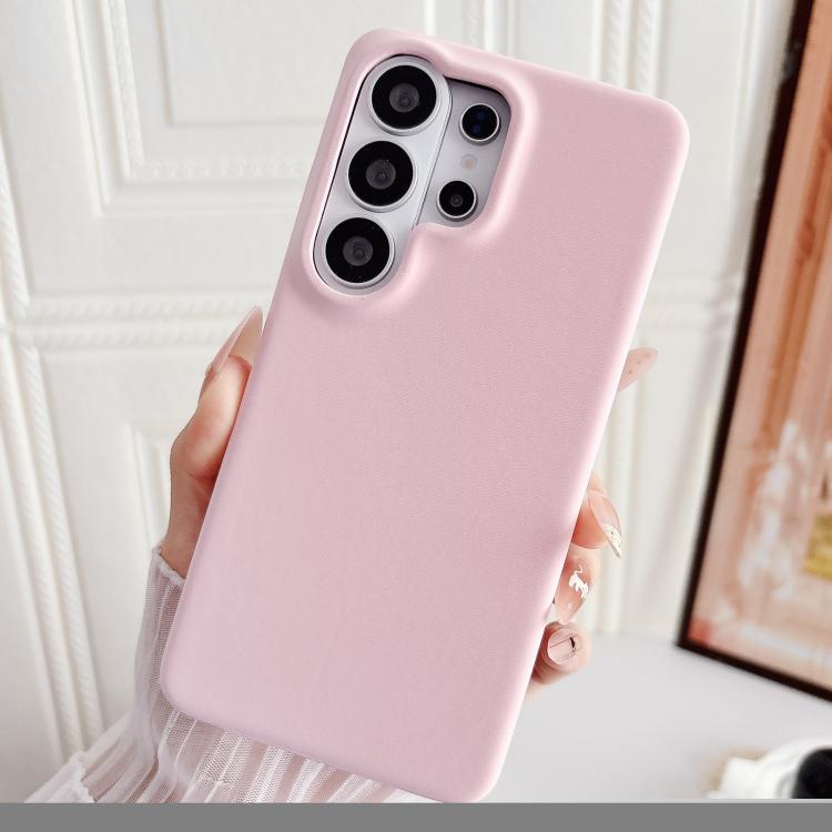 For Samsung Galaxy S26 Ultra 5G Matte Velvet Finish PC + Vegan Leather Phone Case
