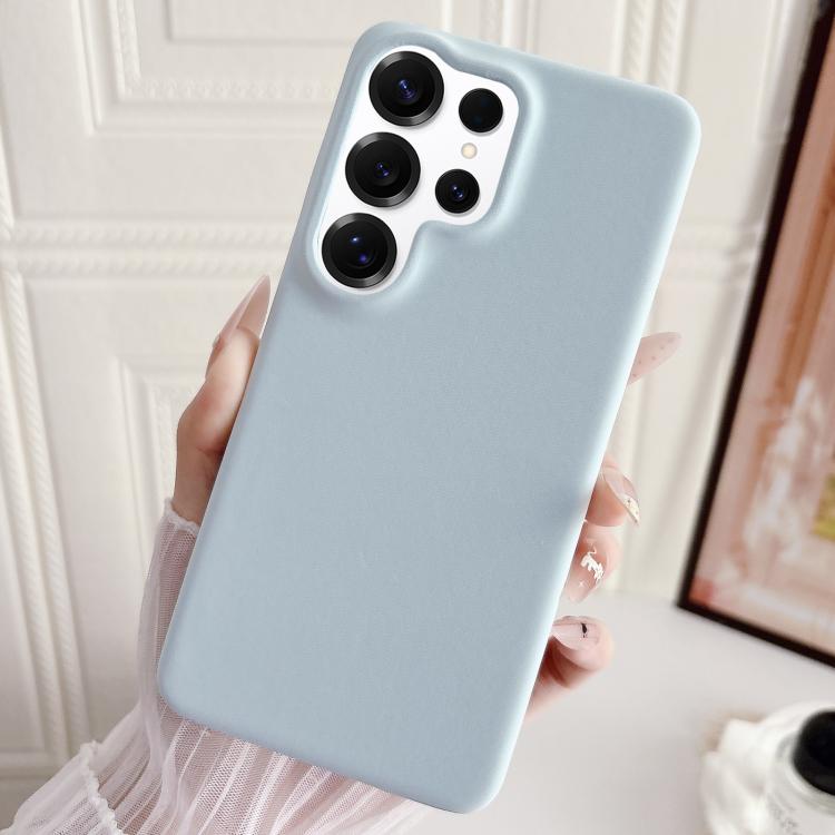 For Samsung Galaxy S25 Ultra 5G Matte Velvet Finish PC + Vegan Leather Phone Case