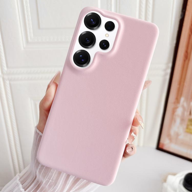 For Samsung Galaxy S25 Ultra 5G Matte Velvet Finish PC + Vegan Leather Phone Case