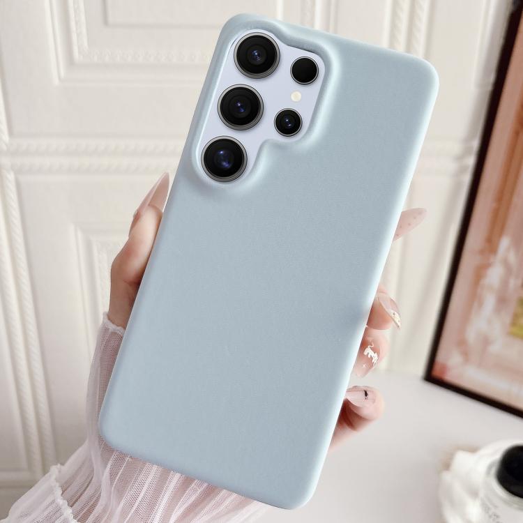For Samsung Galaxy S24 Ultra 5G Matte Velvet Finish PC + Vegan Leather Phone Case