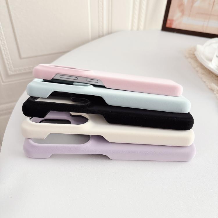 For Samsung Galaxy S25 Ultra 5G Matte Velvet Finish PC + Vegan Leather Phone Case
