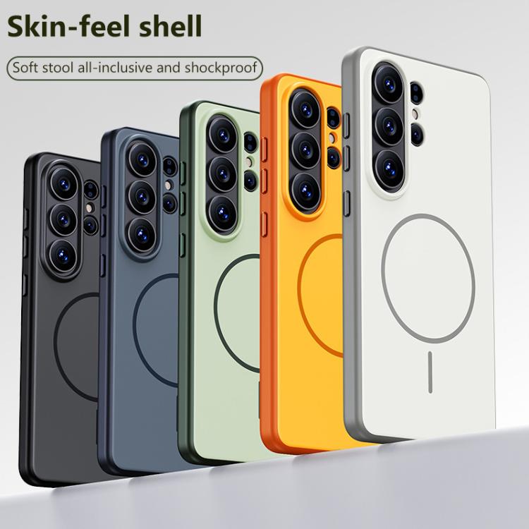 For Samsung Galaxy S24 Ultra 5G Boundless Series Skin Feel Magnetic Full Coverage Phone Case
