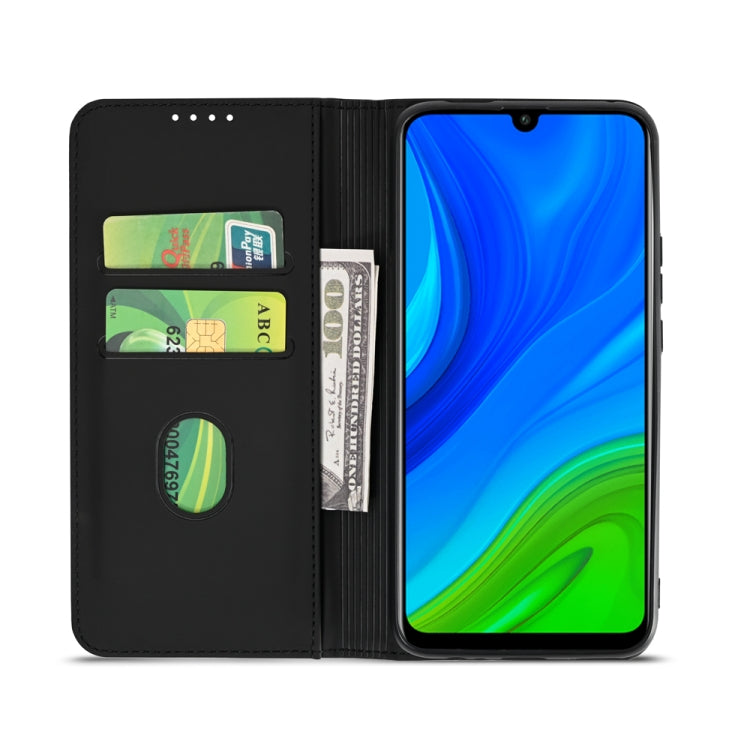 For Huawei P Smart 2020 Strong Magnetism Liquid Feel Horizontal Flip Leather Case with Holder & Card Slots & Wallet