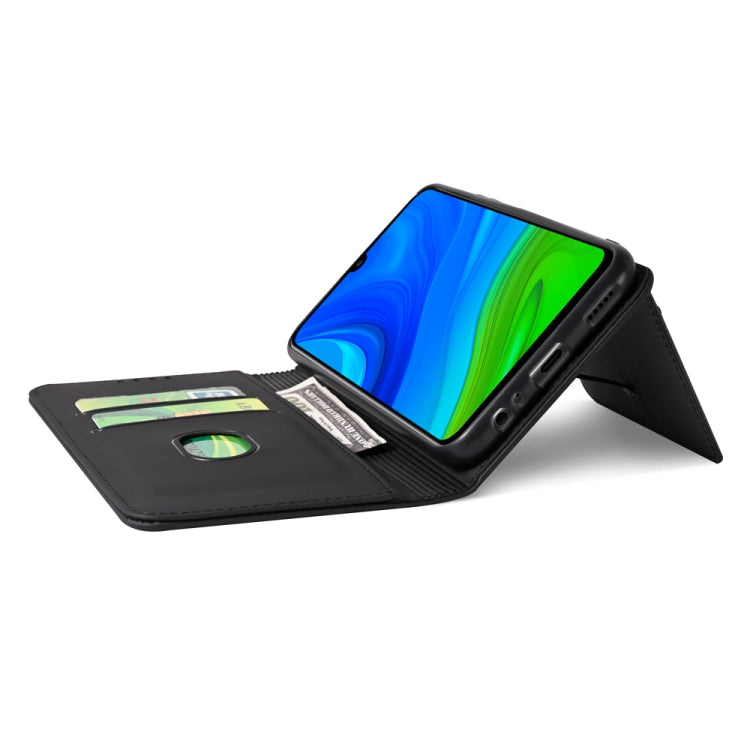 For Huawei P Smart 2020 Strong Magnetism Liquid Feel Horizontal Flip Leather Case with Holder & Card Slots & Wallet