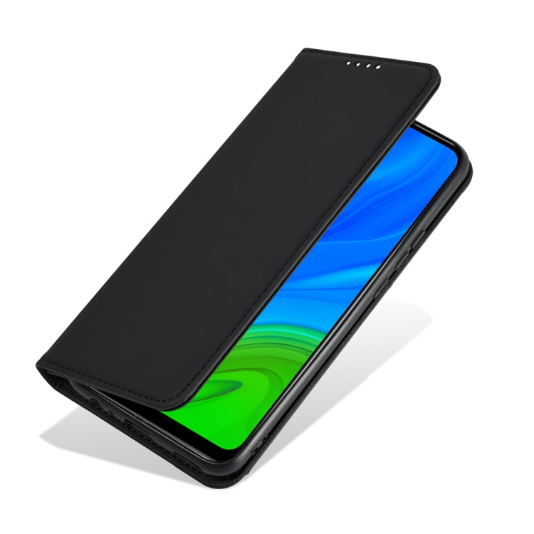 For Huawei P Smart 2020 Strong Magnetism Liquid Feel Horizontal Flip Leather Case with Holder & Card Slots & Wallet