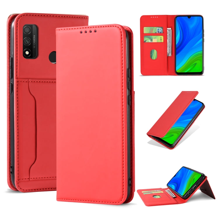 For Huawei P Smart 2020 Strong Magnetism Liquid Feel Horizontal Flip Leather Case with Holder & Card Slots & Wallet