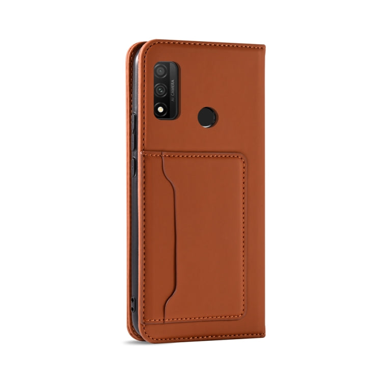 For Huawei P Smart 2020 Strong Magnetism Liquid Feel Horizontal Flip Leather Case with Holder & Card Slots & Wallet