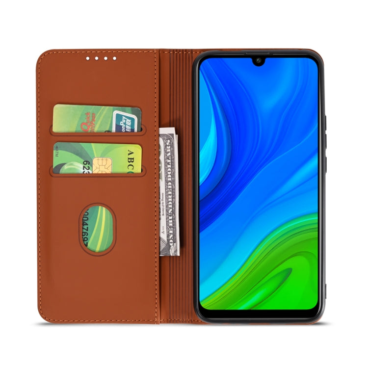 For Huawei P Smart 2020 Strong Magnetism Liquid Feel Horizontal Flip Leather Case with Holder & Card Slots & Wallet