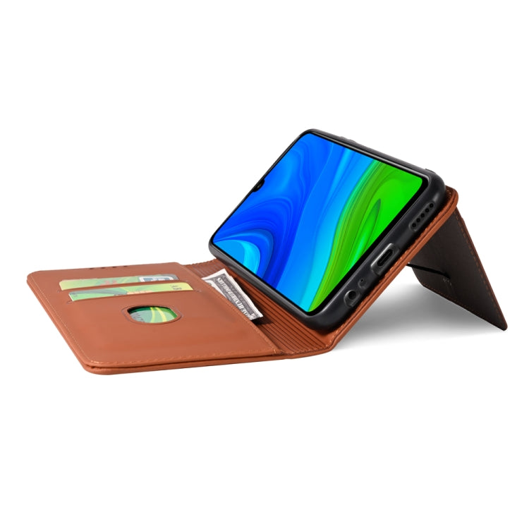 For Huawei P Smart 2020 Strong Magnetism Liquid Feel Horizontal Flip Leather Case with Holder & Card Slots & Wallet