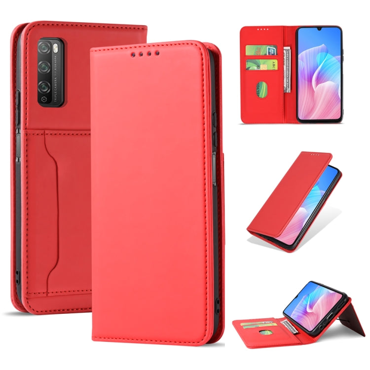 For Huawei Enjoy Z / Enjoy 20 Pro Strong Magnetism Liquid Feel Horizontal Flip Leather Case with Holder & Card Slots & Wallet