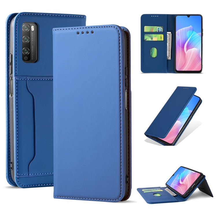 For Huawei Enjoy Z / Enjoy 20 Pro Strong Magnetism Liquid Feel Horizontal Flip Leather Case with Holder & Card Slots & Wallet
