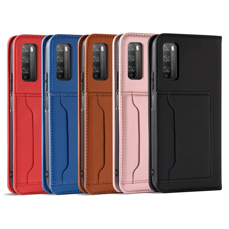 For Huawei Enjoy Z / Enjoy 20 Pro Strong Magnetism Liquid Feel Horizontal Flip Leather Case with Holder & Card Slots & Wallet