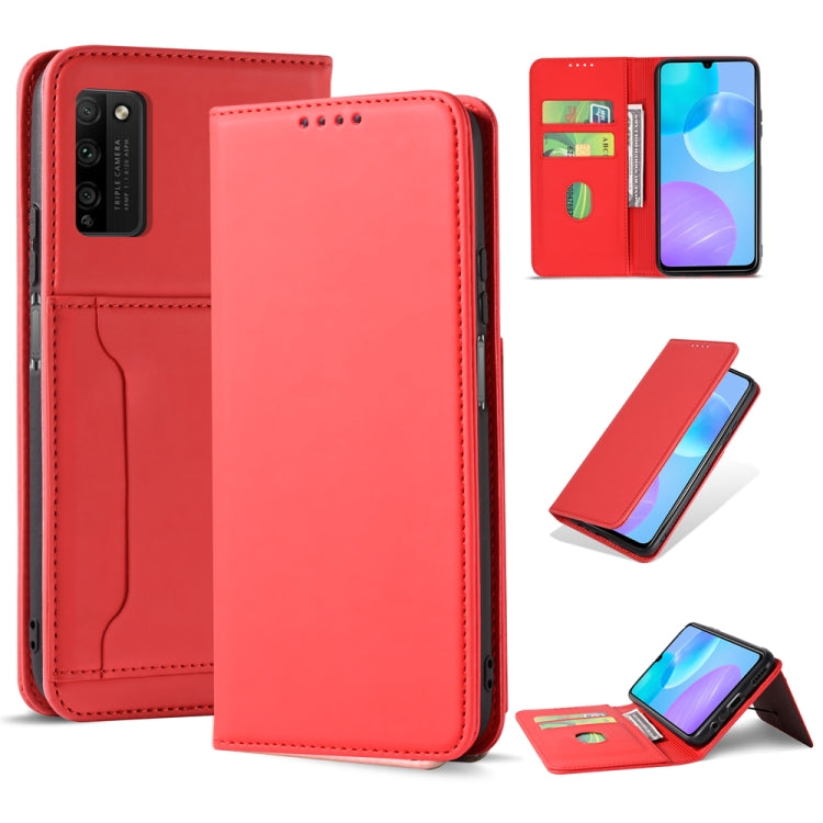 For Huawei Honor 30 Lite Strong Magnetism Liquid Feel Horizontal Flip Leather Case with Holder & Card Slots & Wallet