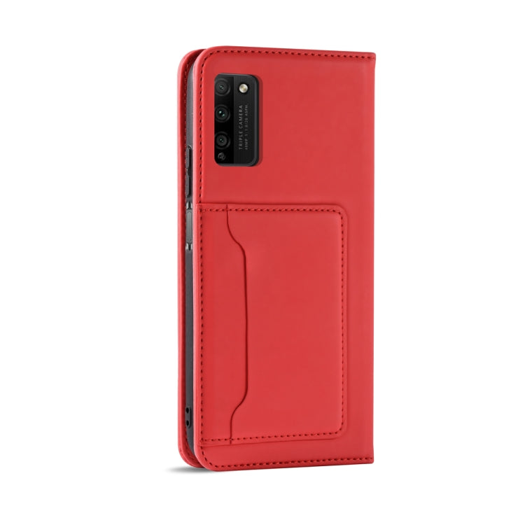 For Huawei Honor 30 Lite Strong Magnetism Liquid Feel Horizontal Flip Leather Case with Holder & Card Slots & Wallet