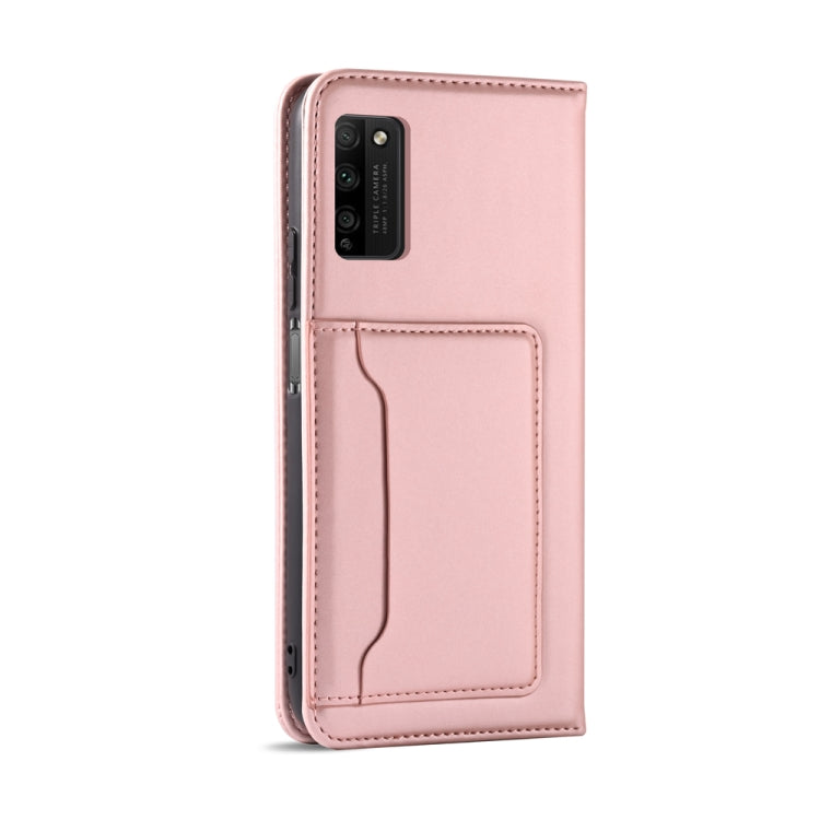 For Huawei Honor 30 Lite Strong Magnetism Liquid Feel Horizontal Flip Leather Case with Holder & Card Slots & Wallet