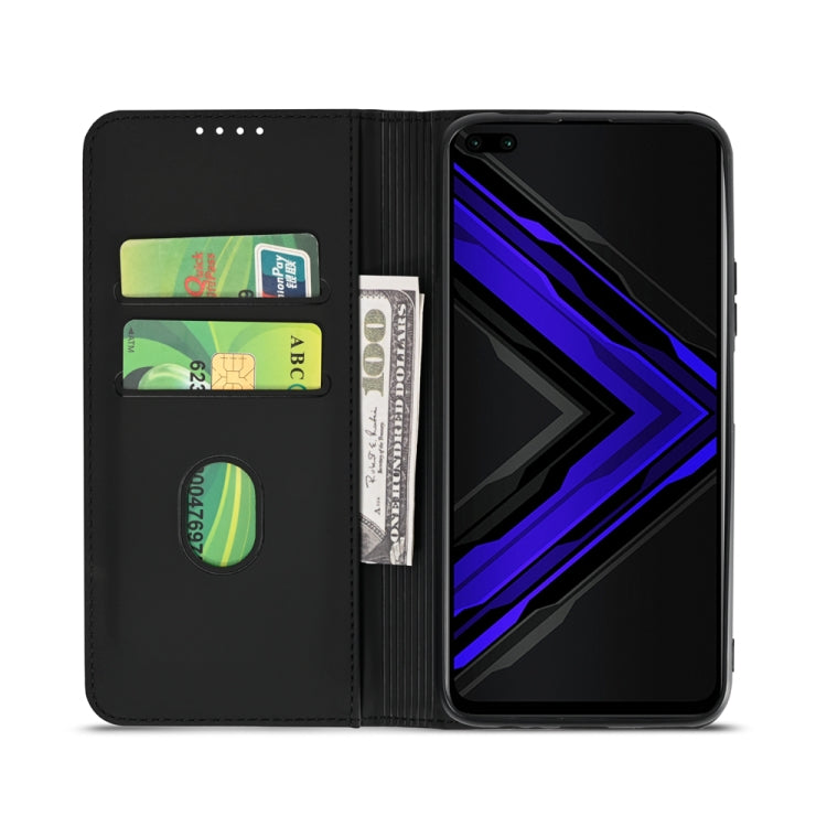 For Huawei Honor Play 4 Pro Strong Magnetism Liquid Feel Horizontal Flip Leather Case with Holder & Card Slots & Wallet