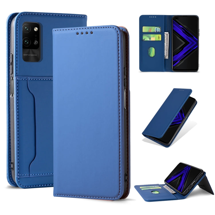 For Huawei Honor Play 4 Pro Strong Magnetism Liquid Feel Horizontal Flip Leather Case with Holder & Card Slots & Wallet