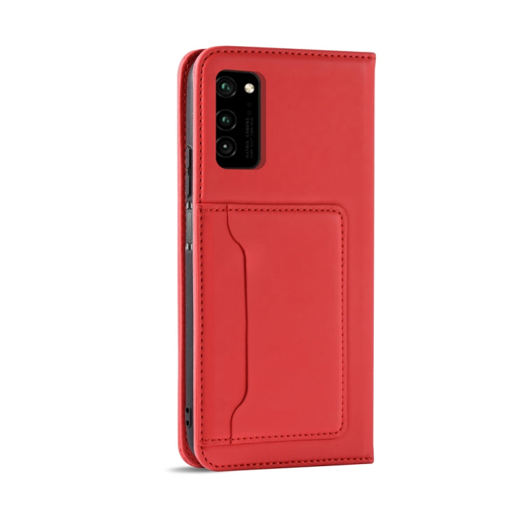 For Huawei Honor V30 Strong Magnetism Liquid Feel Horizontal Flip Leather Case with Holder & Card Slots & Wallet