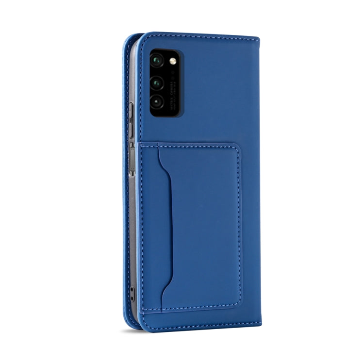 For Huawei Honor V30 Strong Magnetism Liquid Feel Horizontal Flip Leather Case with Holder & Card Slots & Wallet