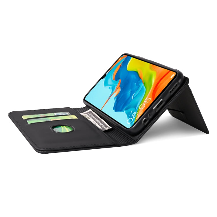 For Huawei P30 Lite / Nova 4e Strong Magnetism Liquid Feel Horizontal Flip Leather Case with Holder & Card Slots & Wallet