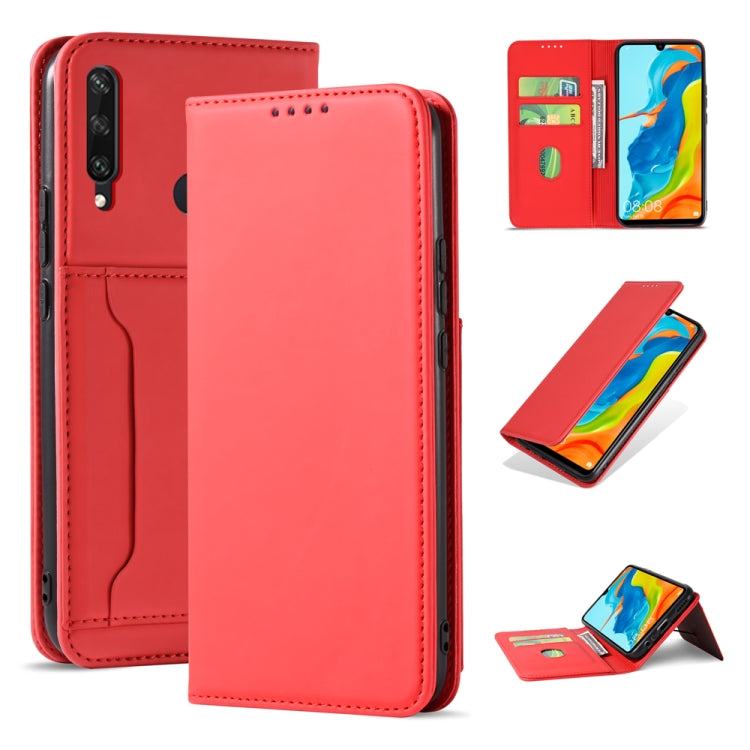 For Huawei P30 Lite / Nova 4e Strong Magnetism Liquid Feel Horizontal Flip Leather Case with Holder & Card Slots & Wallet