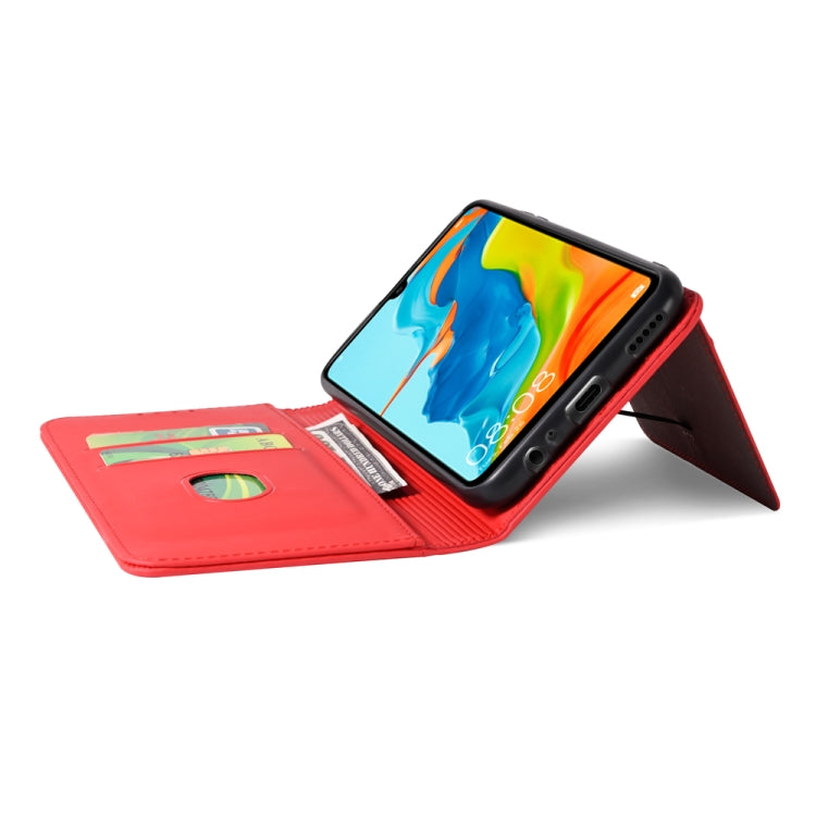 For Huawei P30 Lite / Nova 4e Strong Magnetism Liquid Feel Horizontal Flip Leather Case with Holder & Card Slots & Wallet